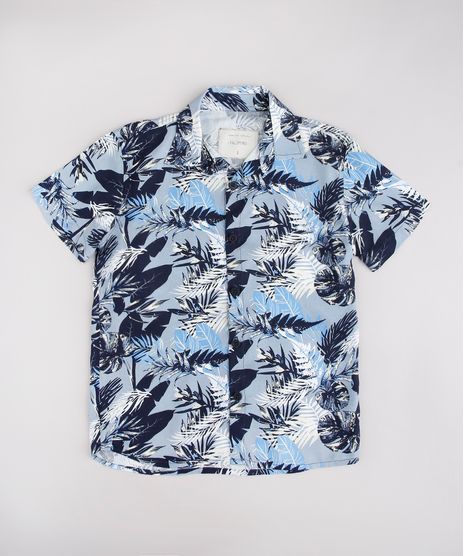 Camisa-Infantil-Estampada-de-Folhagem-Manga-Curta-Azul-9774691-Azul_1