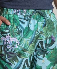 Short-Masculino-Estampado-de-Folhagens-com-Bolsos-Verde-9513691-Verde_2