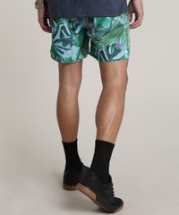 Short-Masculino-Estampado-de-Folhagens-com-Bolsos-Verde-9513691-Verde_4