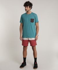 Camiseta-Masculina-com-Bolso-Estampado-de-Abacaxi-Manga-Curta-Gola-Careca-Verde-9736992-Verde_3