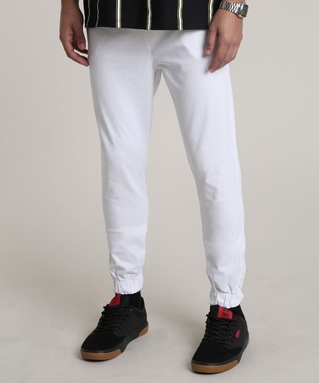 Calca-de-Sarja-Masculina-Jogger-Skinny-com-Bolsos-e-Cordao-Off-White-9301992-Off_White_1