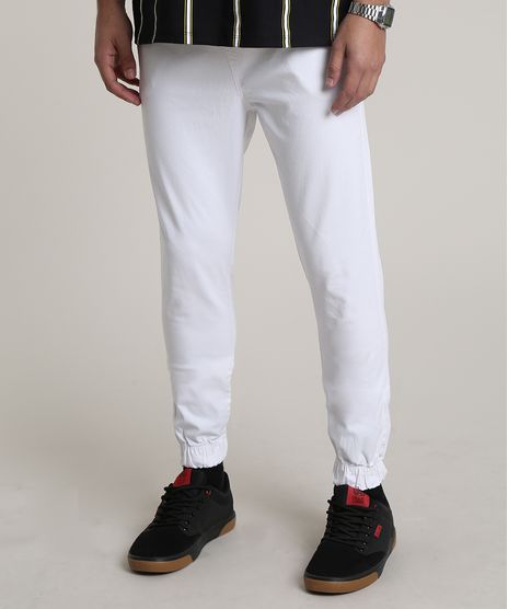 Calca-de-Sarja-Masculina-Jogger-Skinny-com-Bolsos-e-Cordao-Off-White-9301992-Off_White_1