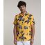 Camisa-Masculina-Tradicional-Estampada-Floral-Manga-Curta-Amarela-9729732-Amarelo_1