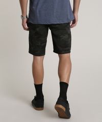 Bermuda-de-Sarja-Masculina-Slim-Estampada-Camuflada-Verde-Militar-9781526-Verde_Militar_4