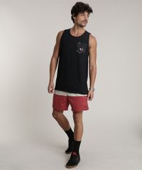 Regata-Masculina-com-Bolso-Estampado-de-Folhagem-Gola-Careca-Preta-9801522-Preto_3
