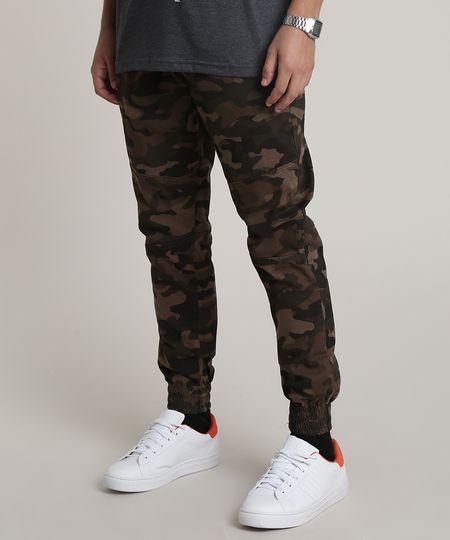 Calca-de-Sarja-Masculina-Jogger-Skinny-Estampada-Camuflada-Marrom-9772188-Marrom_1