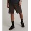 Bermuda-de-Sarja-Masculina-Reta-com-Cinto-Marrom-9607646-Marrom_1