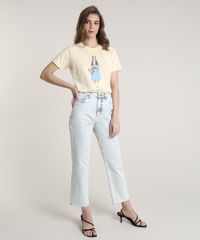 T-Shirt-Feminina-Mindset-Dorothy-O-Magico-de-Oz-Manga-Curta-Decote-Redondo-Amarela-Claro-9832028-Amarelo_Claro_3