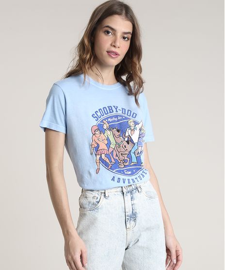 T-Shirt-Feminina-Mindset-Scooby-Doo-Manga-Curta-Decote-Redondo-Azul-Claro-9832029-Azul_Claro_1