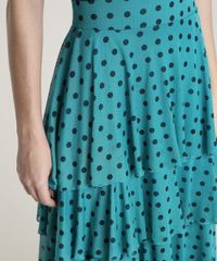 Saia-Feminina-Mindset-Longa-Estampada-de-Poa-em-Camadas-Verde-9837422-Verde_4