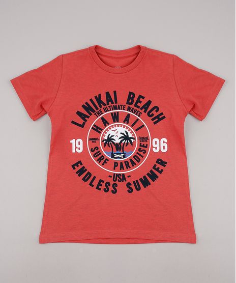 Camiseta-Infantil--Summer--Manga-Curta-Coral-9736747-Coral_1