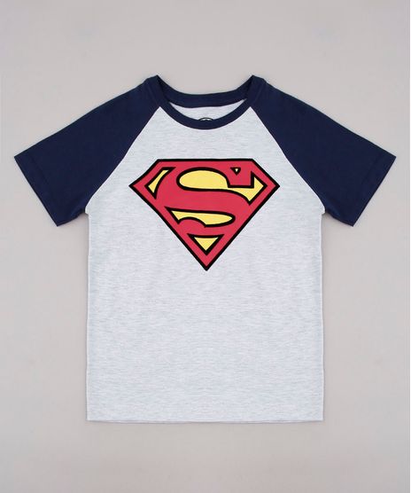Camiseta-Infantil-Super-Homem-Raglan-Manga-Curta-Cinza-Mescla-Claro-9730711-Cinza_Mescla_Claro_1