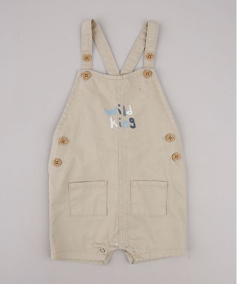 Jardineira-de-Sarja-Infantil-com-Bordado-Bege-Escuro-9748490-Bege_Escuro_1