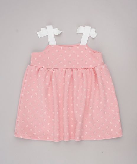 Vestido-Infantil-Estampado-de-Coracoes-com-Laco-Alcas-Finas-Rosa-9664220-Rosa_1