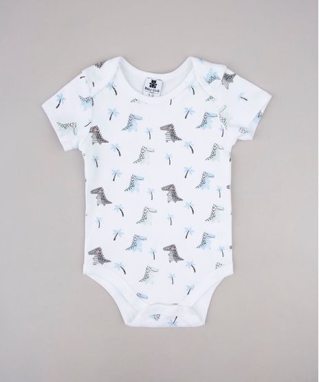 Body-Infantil-Estampado-de-Dinossauros-Manga-Curta-Branco-9602203-Branco_1