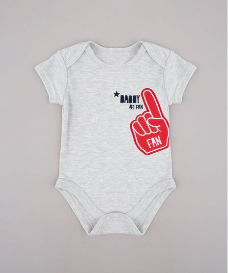 Body-Infantil--Daddy--1-Fan--Manga-Curta-Cinza-Mescla-Claro-9586958-Cinza_Mescla_Claro_1