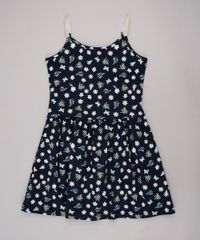 Vestido-Infantil-Estampado-Floral-com-Laise-Alcas-Finas-Azul-Escuro-9763542-Azul_Escuro_1