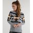 Sueter-com-Estampa-Etnica-em-Trico-Cinza-8487966-Cinza_1
