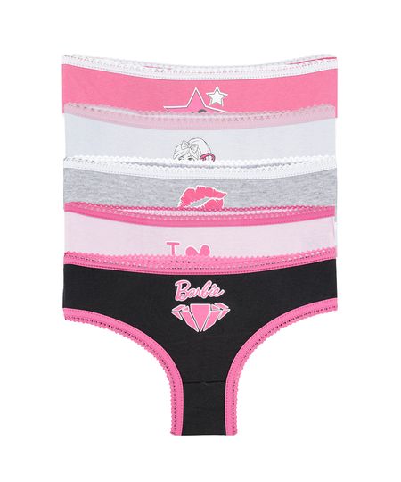 Kit-de-5-Calcinhas-Barbie-Multicor-8594854-Multicor_1