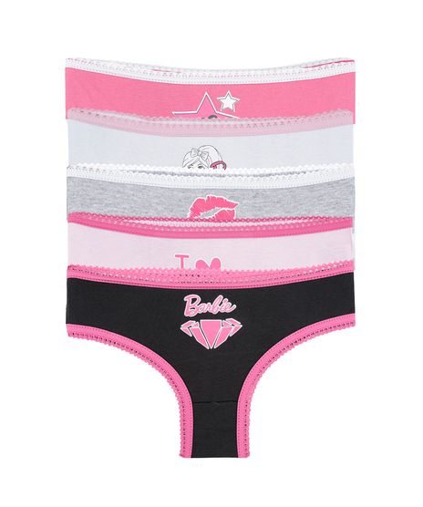 Kit-de-5-Calcinhas-Barbie-Multicor-8594854-Multicor_1