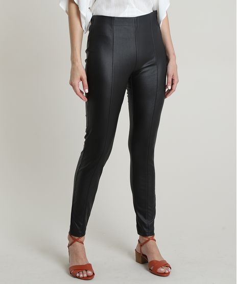 Calca-Legging-Feminina-Cintura-Alta-Resinada-com-Friso-Preta-9439347-Preto_1