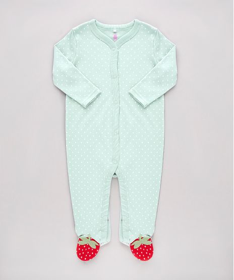 Macacao-Infantil-Morango-Estampado-de-Poa-Manga-Longa-Verde-Claro-9586903-Verde_Claro_1