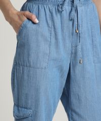 Calca-Jeans-Feminina-Jogger-Cargo-Cintura-Alta-com-Amarracao-Azul-Claro-9722126-Azul_Claro_4