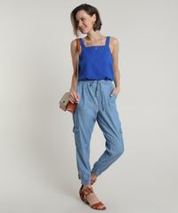 Regata-Feminina-Ampla-com-Linho-Alca-Larga-Decote-Reto-Azul-Royal-9705965-Azul_Royal_3