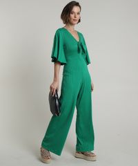 Macacao-Feminino-Canelado-com-No-Manga-Curta-Verde-9715377-Verde_3