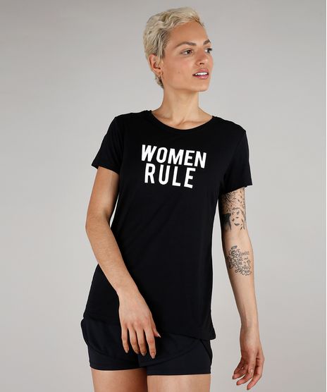 Blusa-Feminina-Esportiva-Ace--Women-rule--Manga-Curta-Decote-Redondo-Preta-9787346-Preto_1