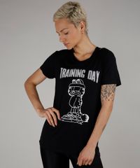 Blusa-Feminina-Esportiva-Ace-Garfield-Manga-Curta-Decote-Redondo-Preta-9787348-Preto_1