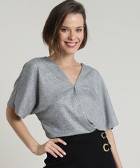 Blusa-Feminina-Transpassada-Canelada-Manga-Curta-Decote-V-Cinza-Mescla-9566507-Cinza_Mescla_1