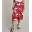 Saia-Feminina-Midi-Estampada-de-Folhagens-com-Fenda-Vermelha-9676632-Vermelho_1