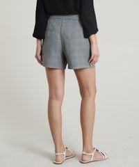 Short-Feminino-Estampado-Xadrez-com-Faixa-Cinza-9643993-Cinza_2
