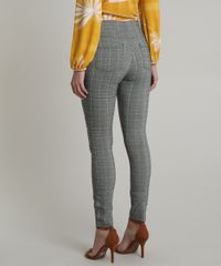 Calca-Legging-Feminina-Cintura-Alta-Estampada-Xadrez-em-Jacquard-com-bolsos-Off-White-9642529-Off_White_2