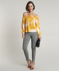 Calca-Legging-Feminina-Cintura-Alta-Estampada-Xadrez-em-Jacquard-com-bolsos-Off-White-9642529-Off_White_3