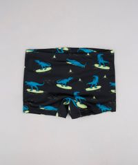 Sunga-Infantil-Boxer-Estampada-de-Dinossauros-Preta-9744458-Preto_1