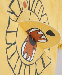 Camiseta-Infantil-Estampa-Interativa-de-Leao-Manga-Curta-Mostarda-9733619-Mostarda_2