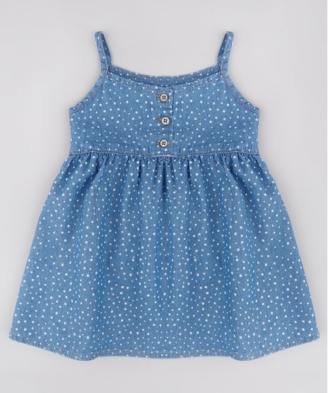 Vestido-Jeans-Infantil-Estampado-Poa-com-Alcas-Finas-Azul-Medio-9736016-Azul_Medio_1