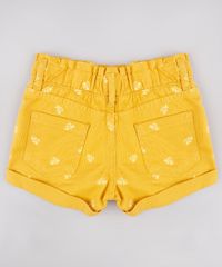 Short-de-Sarja-Infantil-Estampado-Floral-com-Babado-Mostarda-9754252-Mostarda_2