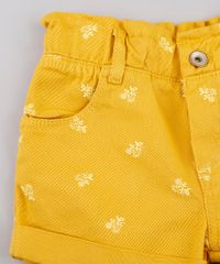 Short-de-Sarja-Infantil-Estampado-Floral-com-Babado-Mostarda-9754252-Mostarda_4