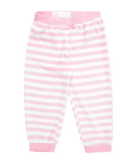 Calca-Listrada-em-Plush-de-Algodao---Sustentavel-Branco-8479266-Branco_1
