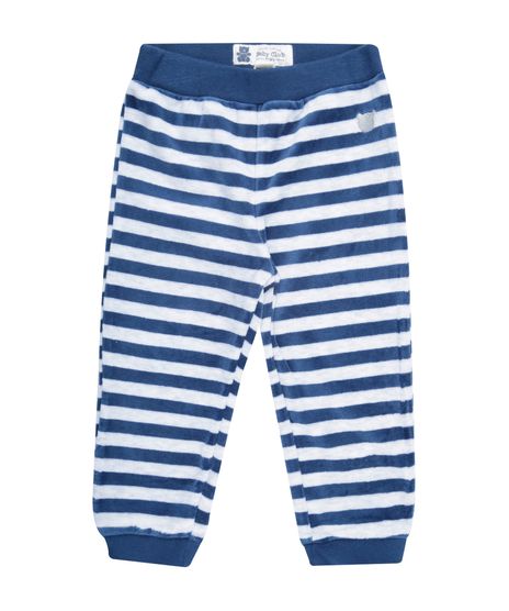 Calca-Listrada-em-Plush-de-Algodao---Sustentavel-Branco-8479366-Branco_1