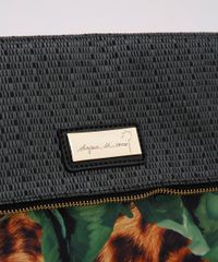 Necessaire-Feminina-Agua-de-Coco-Estampada-Bananeira-Animal-Print-Onca-com-Palha-Preta-9797218-Preto_5