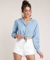 Camisa-Jeans-Feminina-Agua-de-Coco-Cropped-com-No-Manga-Longa-Azul-Claro-9809280-Azul_Claro_1