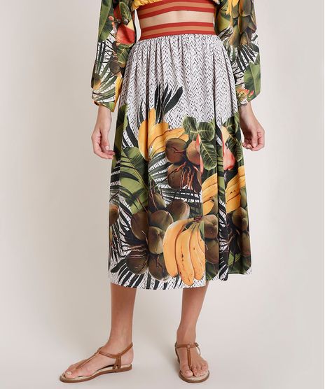 Saia-Feminina-Agua-de-Coco-Tal-Mae-Tal-Filha-Midi-Estampada-Cesto-de-Frutas-Off-White-9677878-Off_White_1