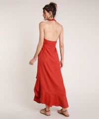 Vestido-Feminino-Agua-de-Coco-Longo-Frente-Unica-com-Linho-Bordado-de-Coqueiros-Cobre-9677874-Cobre_2