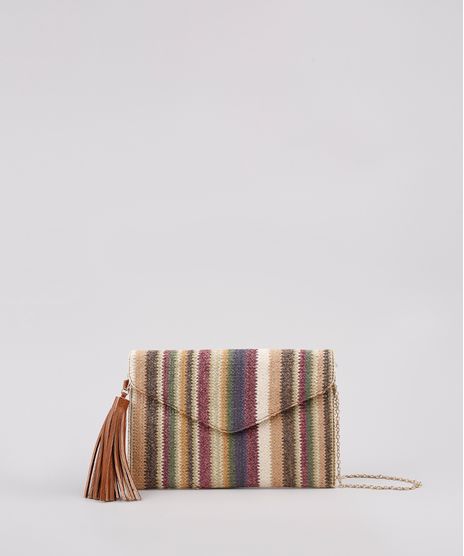 Bolsa-Clutch-Feminina-Agua-de-Coco-Media-Listrada-em-Palha-com-Alca-Removivel-Bege-Claro-9705760-Bege_Claro_1