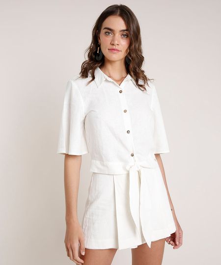 Camisa-Feminina-Agua-de-Coco-com-Linho-Bordado-de-Coqueiros-Manga-Curta-Off-White-9677875-Off_White_1