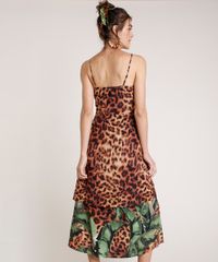 Vestido-Feminino-Agua-de-Coco-Tal-Mae-Tal-Filha-Midi-Bananeira-Animal-Print-Onca-Alcas-Finas-Caramelo-9678374-Caramelo_2